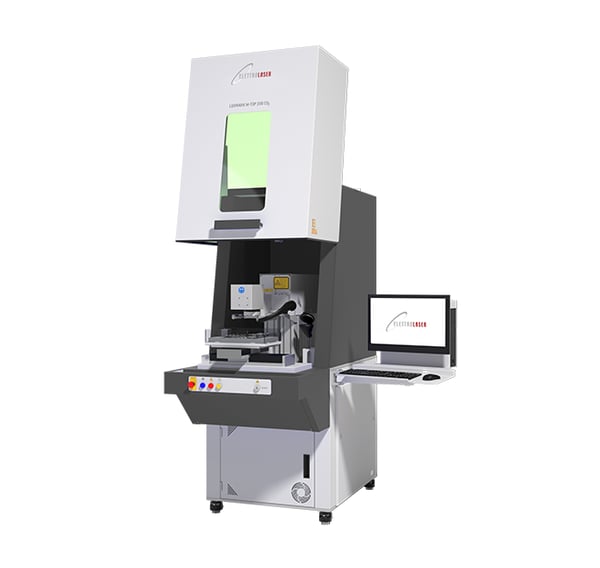 Luxmark M-TOP CO2 - Sistema laser CO₂ ad alta potenza per il taglio pulito e controllato di materiali fragili come madreperla, pietre preziose e composti organici.