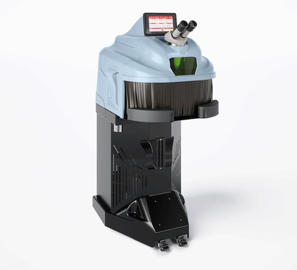 Mega 9.0 - Power and precision for welding precious and reflective metals — ideal for intensive production and industrial applications.