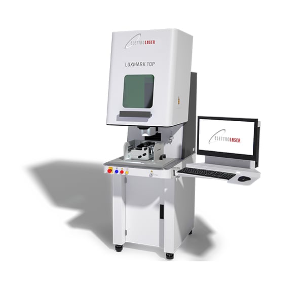 Luxmark M & TOP - Stazione laser versatile e modulare per marcature profonde, incisioni complesse e tagli di precisione su metalli e materiali tecnici.